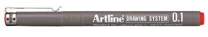 Artline Drawing System 0.1 rød